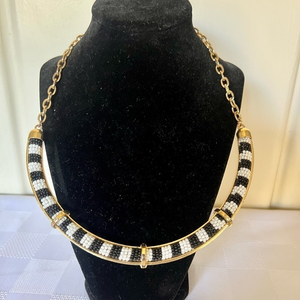 BCBG Gold and Beaded Necklace